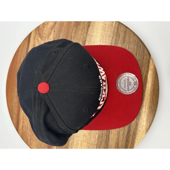 Chicago Blackhawks Hat Cap Snap Back Black Red NHL Hockey 100% Wool Throwback - Picture 5 of 11